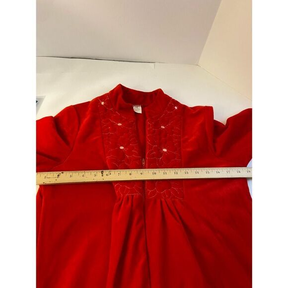 Vintage‎ velour style zipper robe USA Medium M - Picture 9 of 10